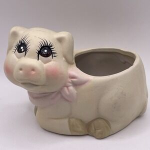 Magic Creations Vintage Pig Piggy 1996 Ceramic Planter Small